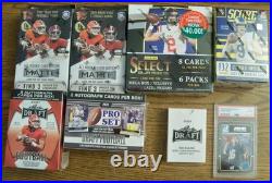 Jared Goff PSA 10 RC + 7 NFL 2020's Football Box Lot of Unopened Factory Sealed