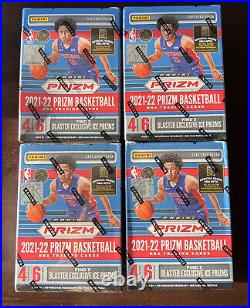 LOT OF 4 2021-22 NBA Prizm Basketball Blaster Box New Sealed Boxes IN HAND Cards