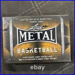 Leaf 2021-22 Metal Basketball Sealed Jumbo Box 10 Autos (One is 1/1 Proof Auto)