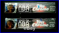 Lebron James 2003-04 (2) Topps Chrome Basketball Hobby Boxes Factory Sealed