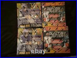 Lot Of 4 Panini Phoenix NFL Mega Box Sealed 2 2025 & 2 2024 Football Parallels