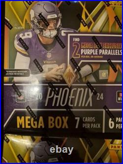 Lot Of 4 Panini Phoenix NFL Mega Box Sealed 2 2025 & 2 2024 Football Parallels