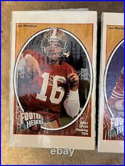 Lot Of (8) 91 Upper Deck Football Cards NFL Factory Sealed Wax Box Joe Montana