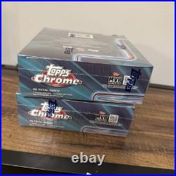 Lot of (2) 2025 Topps Chrome NFL Mega Boxes Factory Sealed, In-Hand, Fast Ship