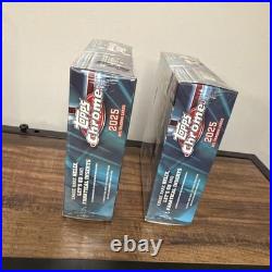 Lot of (2) 2025 Topps Chrome NFL Mega Boxes Factory Sealed, In-Hand, Fast Ship