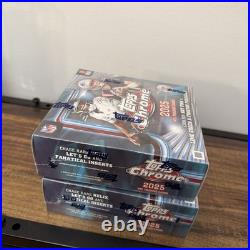 Lot of (2) 2025 Topps Chrome NFL Mega Boxes Factory Sealed, In-Hand, Fast Ship