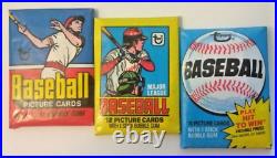 Lot of (3) 1977 79 80 Sealed Topps Baseball Wax Packs Very Nice