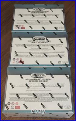 Lot of 3 2024 Panini Prizm Football Draft Picks Mega Box New Factory Sealed