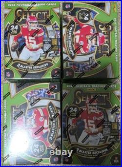 Lot of 4 2025 Panini Select Football NFL Blaster Box Factory Sealed