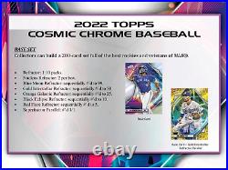 MLB 2022 TOPPS COSMIC CHROME BASEBALL BOX Hobby Box Factory Sealed 20 Packs New