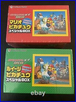 Mario & Luigi Pikachu Special Card Box Set Pokemon Center New Sealed US SELLER