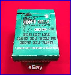 Mattel Shootin' Shell Dealer Box And 12 Factory Sealed Cards Nos #609