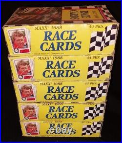 Maxx Racing Cards 1988 Unopened Hobby Box of 44 Sealed Packs Each NASCAR