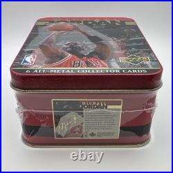 Michael Jordan Upper Deck NEW SEALED Tin Box 6 All Metal Cards NBA Bulls? RARE