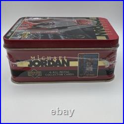 Michael Jordan Upper Deck NEW SEALED Tin Box 6 All Metal Cards NBA Bulls? RARE