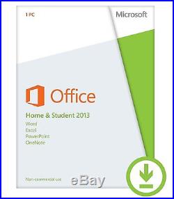 Microsoft Office Home and Student 2013 License Key Card, Sealed RETAIL BOX