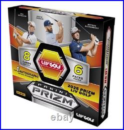 NEW 2025 Panini Prizm LIV Golf Factory Sealed 6 Pack Hobby Box