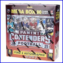 NEW Panini Contenders Football NFL Mega Box FANATICS (80 Cards) 2 Autos SEALED