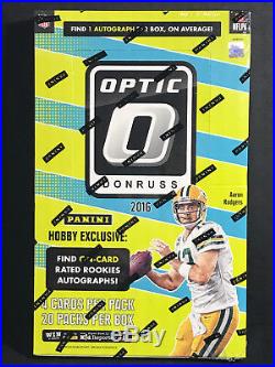 NEW SEALED 2016 Donruss Optic NFL Football Hobby Box of 80 Cards ON-CARD AUTOS