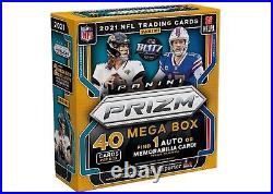 NEW SEALED 2021 Panini Prizm Football NFL Mega Box Fanatics (40 Cards Per Box)