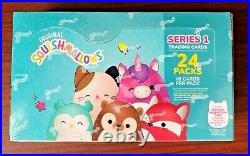 NEW Squishmallow Series 1 Trading Cards Hobby Box 24 Packs Factory SEALED