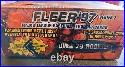 NEW factory sealed Fleer 1997 baseball card box, 18 packs, 180 cards D. Ortiz RC