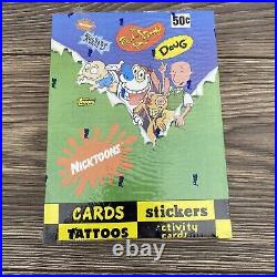 NIcktoons Cards/Stickers/Tattoos/Activity Cards, Factory Sealed Box, 1993, Topps