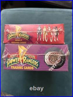 New 1994 Mighty Morphin Power Rangers Trading Cards Series 1 & 2 Sealed Boxes