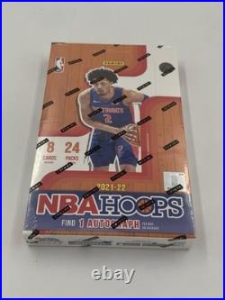 New Factory Sealed 2021-22 Panini NBA Hoops Basketball Hobby Box 24 Packs