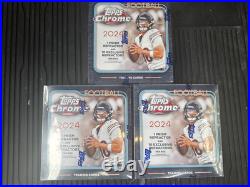 New Sealed 2024 Topps Chrome NFL Mega Boxes Lot Of Three (3) FREE SHIPPING