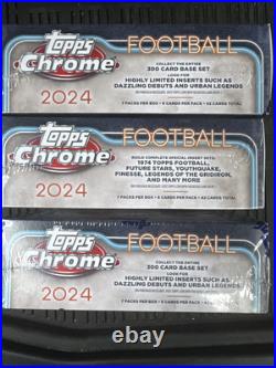 New Sealed 2024 Topps Chrome NFL Mega Boxes Lot Of Three (3) FREE SHIPPING