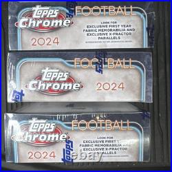 New Sealed 2024 Topps Chrome NFL Mega Boxes Lot Of Three (3) FREE SHIPPING