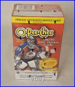 O-Pee-Chee 2002/03 NHL Hockey Cards Special Oversized Card Sealed Box Watermarks