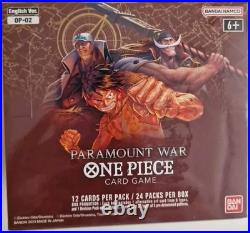 One Piece Card Game Paramount War OP-02 Booster Box TCG Factory Sealed 24 Packs