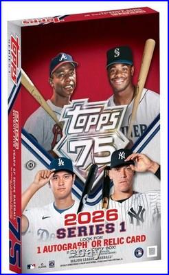 PRESALE- Ships in 4 Weeks- 2026 Topps Series 1 Baseball Hobby Box Factory Sealed