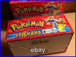 Pokemon Topps Box Merlin Stickers 1999 100 Sealed Packs Cracked Ice Shiny Holos