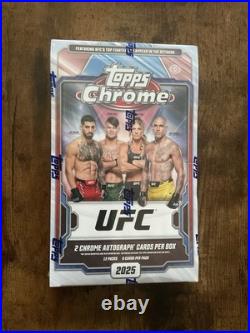 SEALED 2025 Topps Chrome UFC Hobby Box 2 Chrome Autograph Cards Per Box