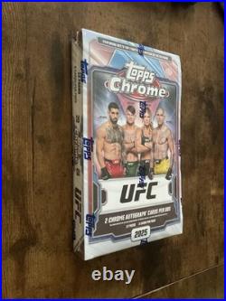 SEALED 2025 Topps Chrome UFC Hobby Box 2 Chrome Autograph Cards Per Box