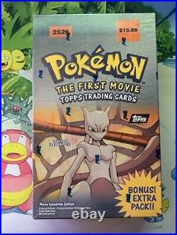 SEALED Pokemon Topps The First Movie Trading Cards Booster Box 11 Packs Black