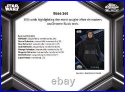 (Sealed) 2022 Topps Star Wars Chrome Black Hobby Box 4 Cards