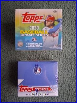Sealed Box Lot-2023 Topps Update & 2020 Topps Update Hobby Jumbo Baseball, Auto