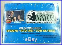 Star Wars Movie Photo Card 2004 Topps Heritage HOBBY Box 36pk/5cd Factory Sealed