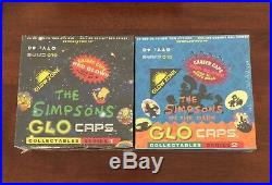 THE SIMPSONS Cards Glo Caps Factory Sealed Box Set