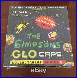 THE SIMPSONS Cards Glo Caps Factory Sealed Box Set