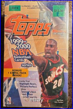 Topps 1999-00 NBA Basketball Cards Series 1 Sealed Box 112 Cards