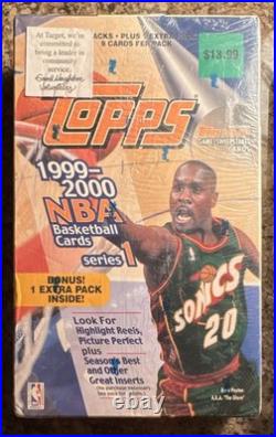Topps 1999-00 NBA Basketball Cards Series 1 Sealed Box 112 Cards