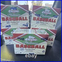 Topps 2025 Chrome Platinum Baseball MLB Trading Card 5 Sealed Blaster/Value Box
