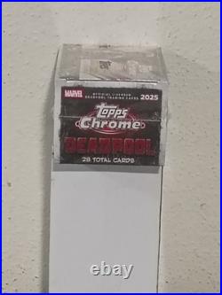Topps Chrome Deadpool 2025 Marvel Sealed Trading Card Box, 28 Cards, Exclusive