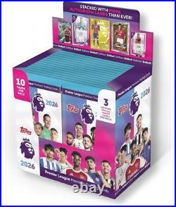 Topps Premier League 2026 Debut Full Box 28 Packs 280 Cards Inserts