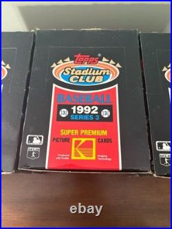 Topps Stadium Club 1992 Series 3 Boxes Lot Of (6) SEALED MLB Baseball Cards